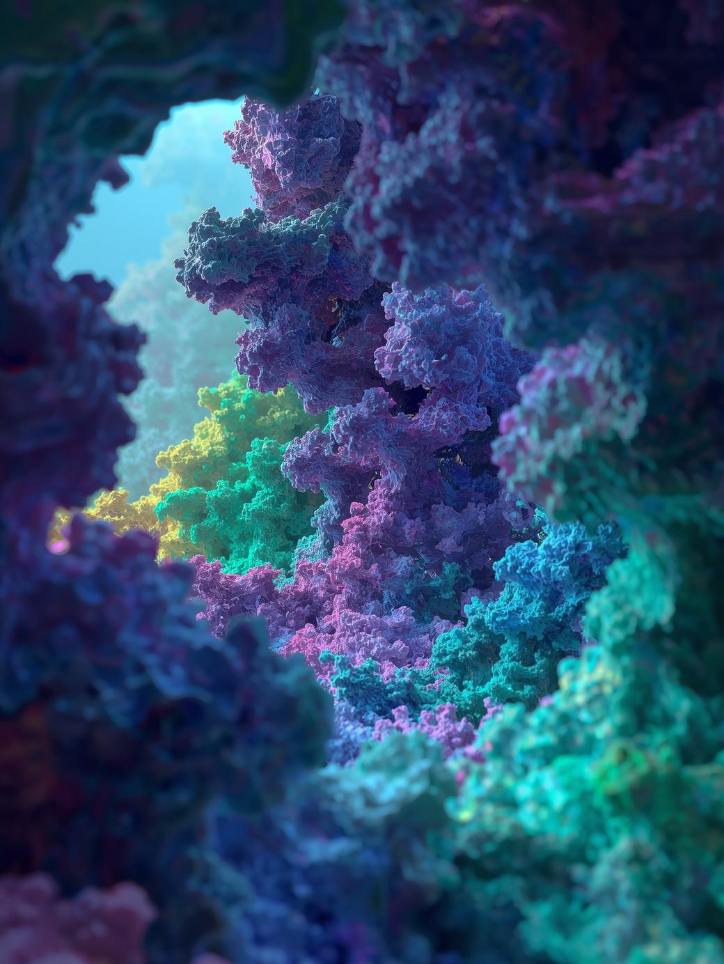 Fractal landscape visualization for 3D sculpting backgrounds